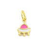 Pendentif oeil articulé + zircon vert