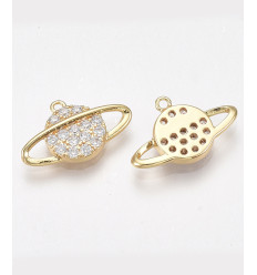 Pendentif planète + zircon