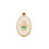 Pendentif oeil articulé + zircon vert