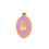 Pendentif oeil articulé + zircon vert