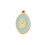 Pendentif oeil articulé + zircon vert