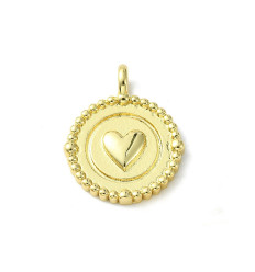 Pendentif oeil articulé + zircon vert