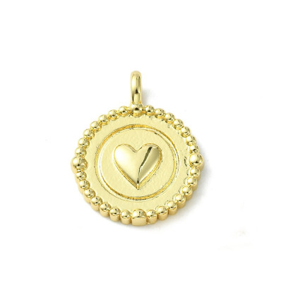 Pendentif oeil articulé + zircon vert