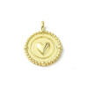 Pendentif oeil articulé + zircon vert