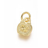 Pendentif oeil articulé + zircon vert