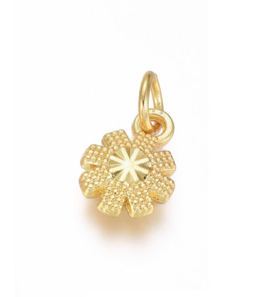 Pendentif oeil articulé + zircon vert