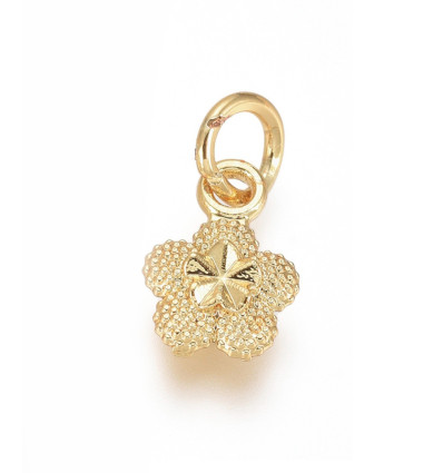 Pendentif oeil articulé + zircon vert