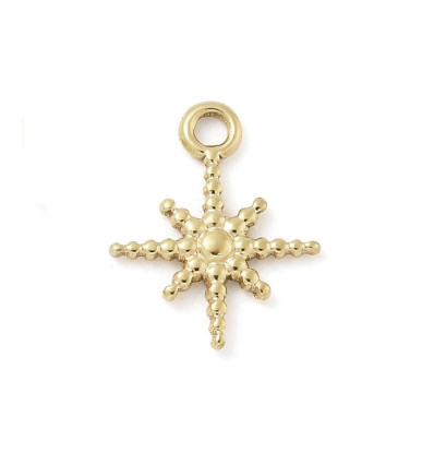 Pendentif oeil articulé + zircon vert