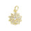 Pendentif oeil articulé + zircon vert