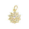Pendentif oeil articulé + zircon vert