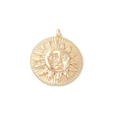 Pendentif médaille soleil/lune
