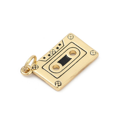 Pendentif oeil articulé + zircon vert