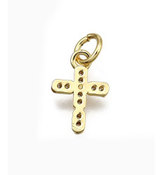 Pendentif petite croix + zircon