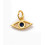 Pendentif oeil articulé + zircon vert
