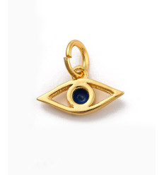 Pendentif oeil égyptien + zircon bleu 