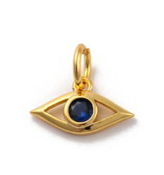 Pendentif oeil égyptien + zircon bleu 