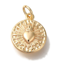 Pendentif médaille + coeur sacré