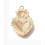 Pendentif oeil articulé + zircon vert