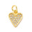 Pendentif oeil articulé + zircon vert