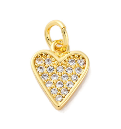 Pendentif oeil articulé + zircon vert