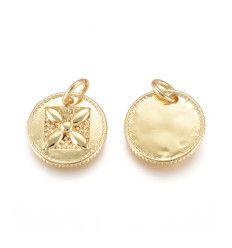 Pendentif médaille croix gravée