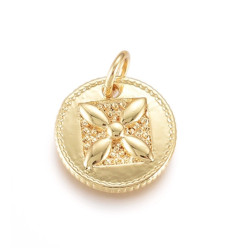 Pendentif médaille croix gravée