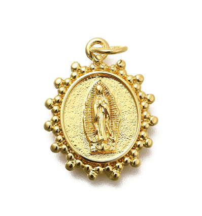Pendentif oeil articulé + zircon vert
