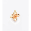 Pendentif oeil articulé + zircon vert