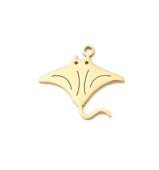 Pendentif raie acier inox