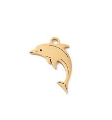 Pendentif dauphin acier inox