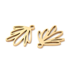 Pendentif feuille acier inox