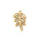 Pendentif oeil articulé + zircon vert