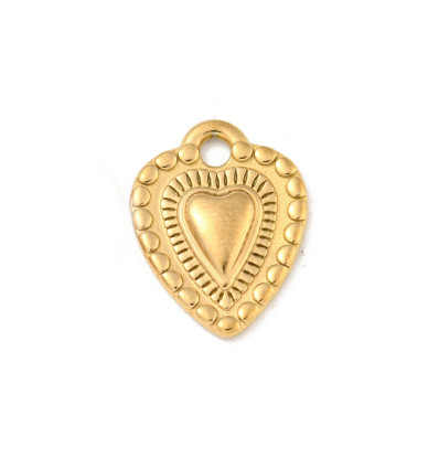 Pendentif oeil articulé + zircon vert