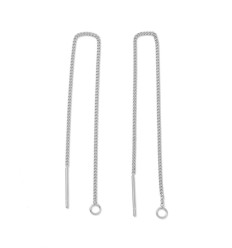 Support rond ondulé brossé pour boucles d'oreilles (2pcs)