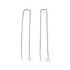 Support rond ondulé brossé pour boucles d'oreilles (2pcs)