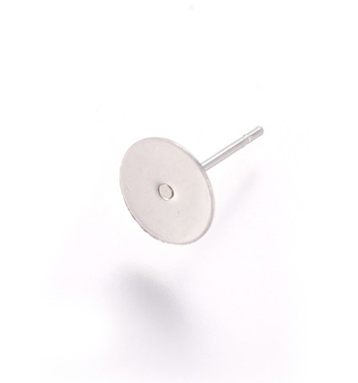 clou d'oreille avec plateau en acier