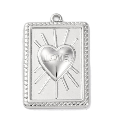 Pendentif oeil articulé + zircon vert
