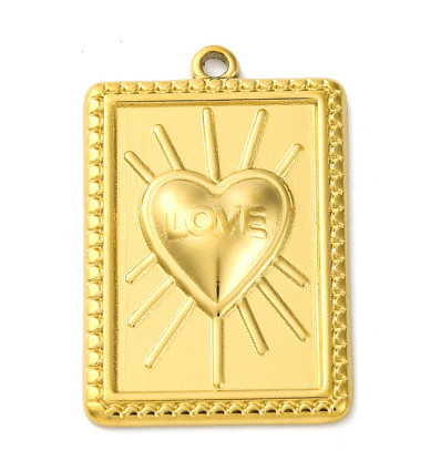 Pendentif oeil articulé + zircon vert