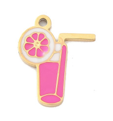 Pendentif cocktail émaillé