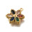 Pendentif oeil articulé + zircon vert