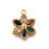 Pendentif oeil articulé + zircon vert