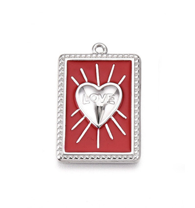 Pendentif oeil articulé + zircon vert