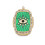 Pendentif oeil articulé + zircon vert