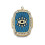Pendentif oeil articulé + zircon vert