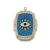 Pendentif oeil articulé + zircon vert