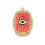 Pendentif oeil articulé + zircon vert