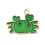 Pendentif oeil articulé + zircon vert