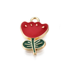 Pendentif oeil articulé + zircon vert