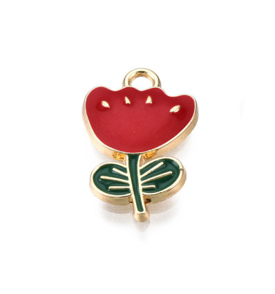 Pendentif oeil articulé + zircon vert