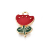 Pendentif oeil articulé + zircon vert